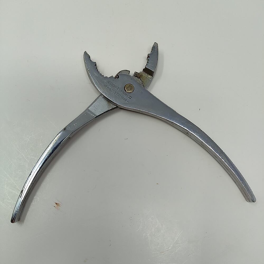 Vintage Craftsman Tools 45372 WF Slip Joint Pliers With Wire Cutters Made in USA